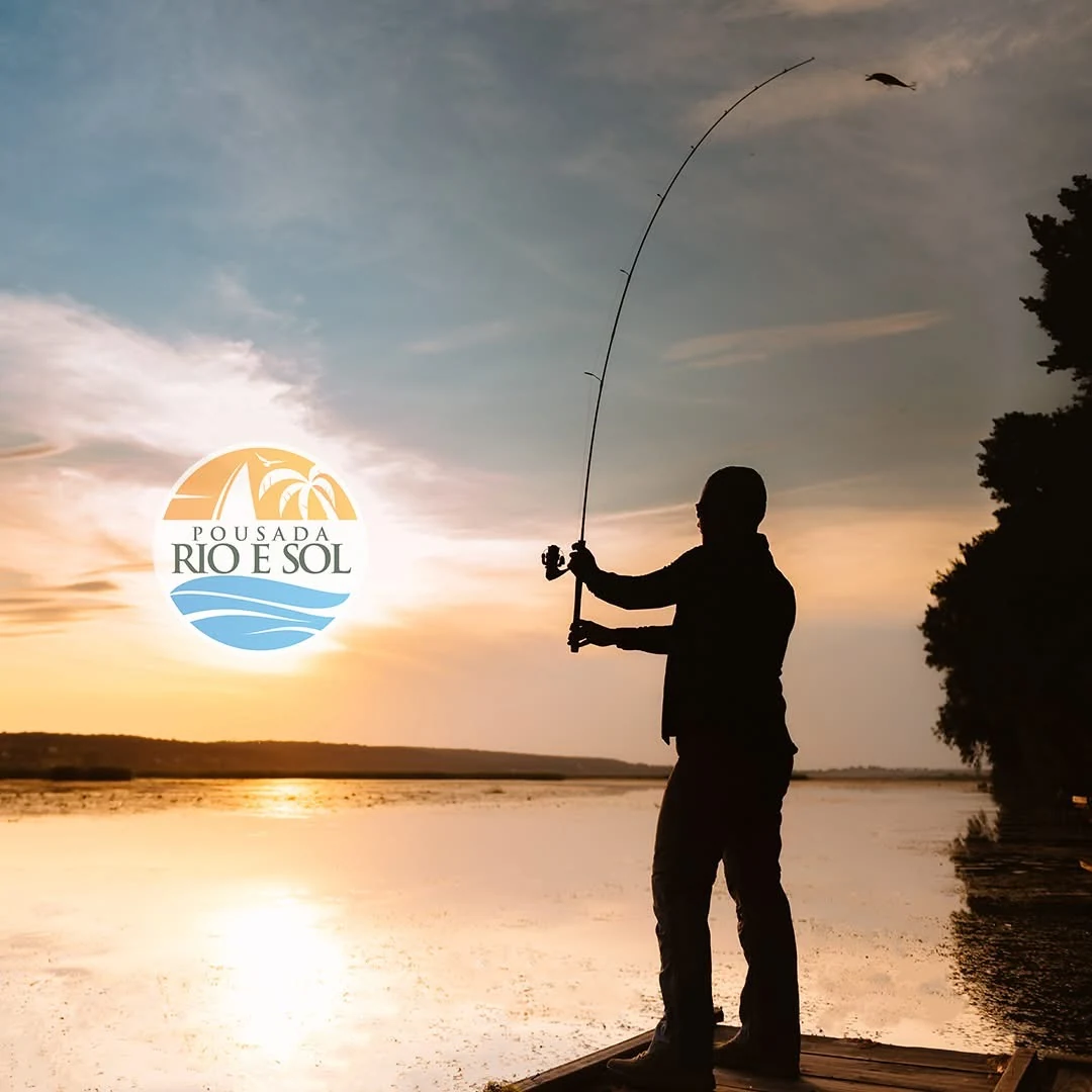 Pesca ao pôr do sol em Ilha Solteira